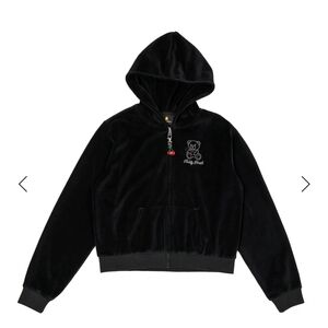 TF x Chloe Cherry Sparkly Bear Velour Zip Hoodie
